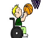Coloring page Wheelchair basketball painted byyboty