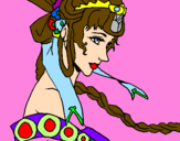 Coloring page Chinese princess painted byDAYANA