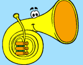 Coloring page Horn painted bykeyli