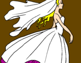 Coloring page Bride painted bymarcella