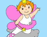 Coloring page Fairy painted byBRITTANY