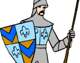 Coloring page Knight of the Court painted bynoah