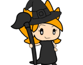Coloring page Witch Turpentine painted byDominique