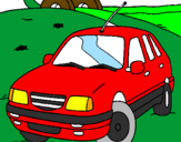 Coloring page Car on the road painted byJose Andres