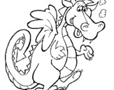 Coloring page  Smokey dragon painted byMichael