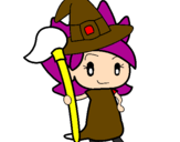 Coloring page Witch Turpentine painted bymaria  jose