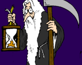 Coloring page Father Time painted bydan