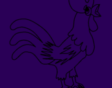 Coloring page Cock painted bycamille43