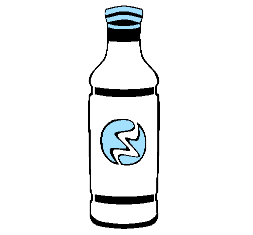 Coloring page Soft-drink bottle painted bymilk