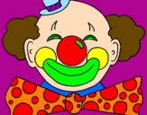 Coloring page Clown with a big grin painted byandris