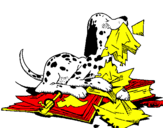 Coloring page Naughty dalmatian painted byIsabel A