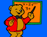 Coloring page Bear teacher painted bytanadia