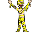Coloring page Child mummy painted byarran