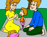 Coloring page The picnic painted byGreat