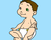 Coloring page Baby II painted bycilla