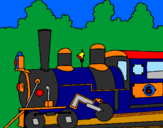 Coloring page Locomotive painted byBo Pickett