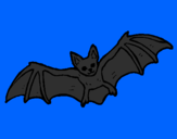 Coloring page Flying bat painted bymines