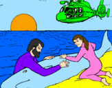 Coloring page Whale rescue painted bygabi