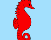 Coloring page Sea horse painted bykristyn