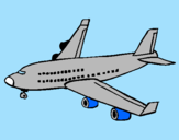Coloring page Passenger plane painted bysimone