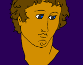 Coloring page Bust of Alexander the Great painted byAlexander the Great
