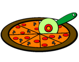 Coloring page Pizza painted byferuki