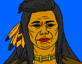 Coloring page Indian painted bymichele