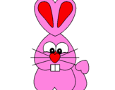 Coloring page Heart rabbit painted bygabi