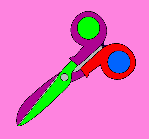 Coloring page Scissors painted bydalia