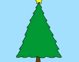 Coloring page Tree with star painted byANGEL