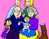 Coloring page Family  painted byfabiola