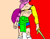 Coloring page Gladiator painted byanderson