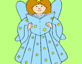 Coloring page Fairy painted byMargarita