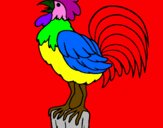 Coloring page Cock singing painted by mayben