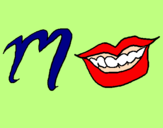 Coloring page Mouth painted byLinda