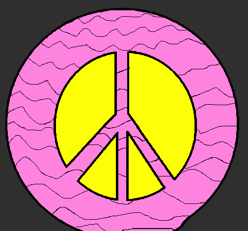 Coloring page Peace symbol painted byhaimar