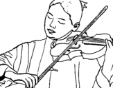 Coloring page Violinist painted bydaniel