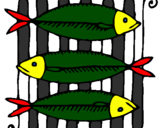 Coloring page Fish painted byErika