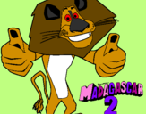 Coloring page Madagascar 2 Alex painted byCandie