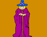 Coloring page Mysterious sorceress painted bydarielys