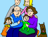 Coloring page Family  painted byarantxa girl