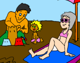 Coloring page Family vacation painted byTyler
