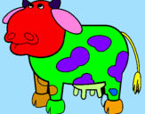 Coloring page Thoughtful cow painted bymartina