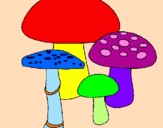 Coloring page Mushrooms painted bycris