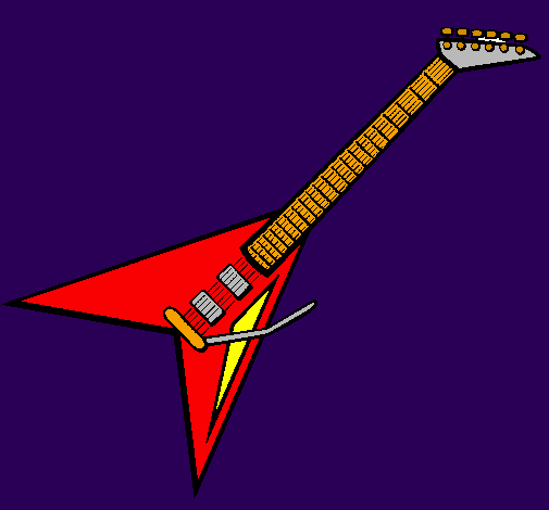 Coloring page Electric guitar II painted byalex hoy