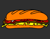 Coloring page Vegetable sandwich painted bylouis is da best