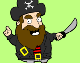Coloring page Pirate painted byCandie