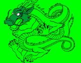 Coloring page Japanese dragon painted byAJEX