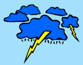 Coloring page Lightning painted byanna