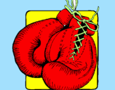 Coloring page Boxing gloves painted bymanu